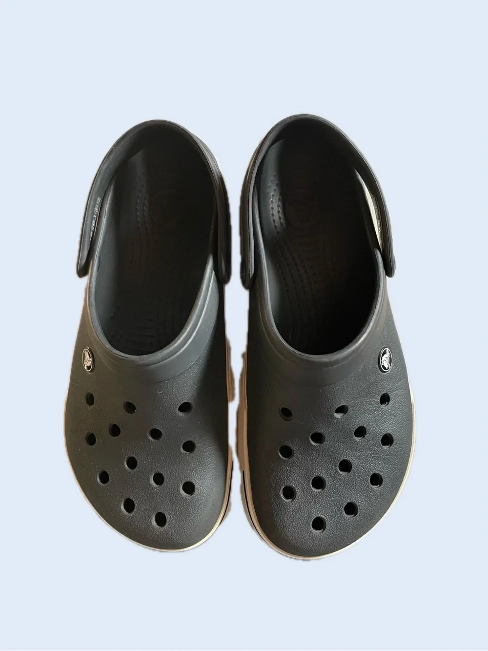CROCS Unisex Blue Clog with White Midsole Trim & Strap (M: 7/W: 9)